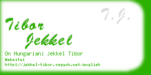 tibor jekkel business card